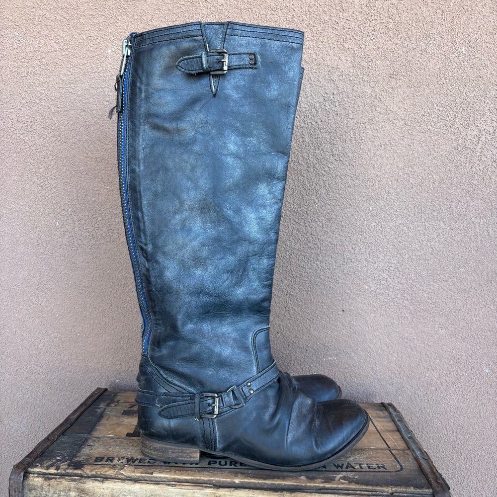 Freebird Roady Distressed Black Tall Boot
